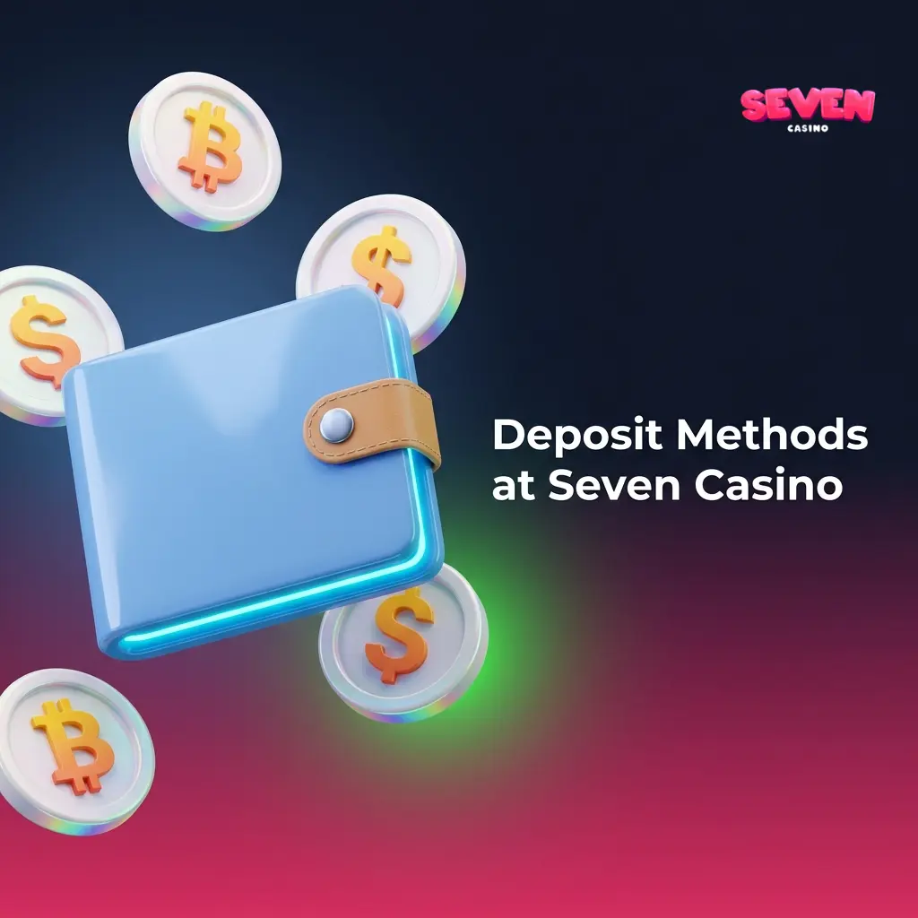 Seven Casino deposit methods including Visa, Mastercard, Apple Pay, Google Pay, Revolut and crypto with £10 minimum