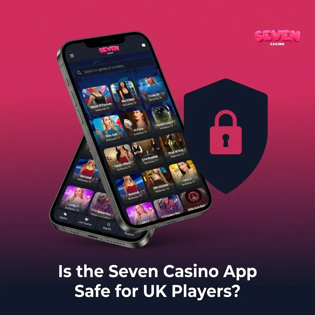 Seven Casino app security features showing SSL encryption protection for UK players on mobile devices