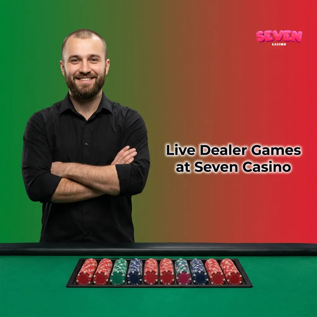 Live dealer games at Seven Casino with HD studio streaming, professional dealers, and tables from Evolution Gaming and Pragmatic Play Live