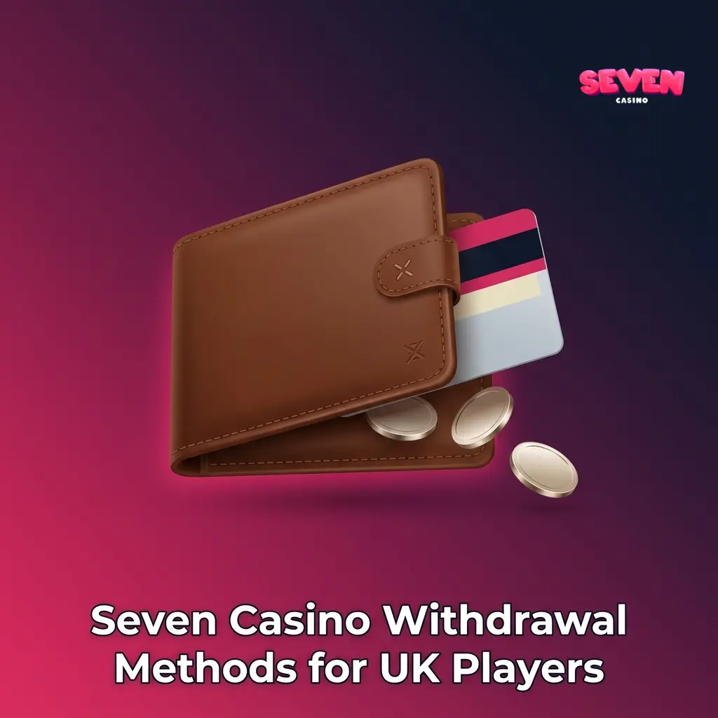 Seven Casino withdrawal methods for UK players showing limits, fees, and processing times for Visa, crypto, and e-wallets